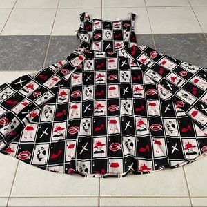 Hearts and Roses playing cards black and red Dress